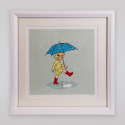 Belle and Boo Poppy's Puddle Giclee Cotton Art Print
