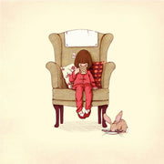 Belle & Boo Hot Chocolate Nostalgic Signed Cotton Rag Art Print