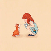 Belle & Boo Cat and Girl Signed Giclee Art Print