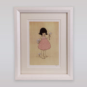 Belle & Boo Girl with Flowers Signed Fine Art Print