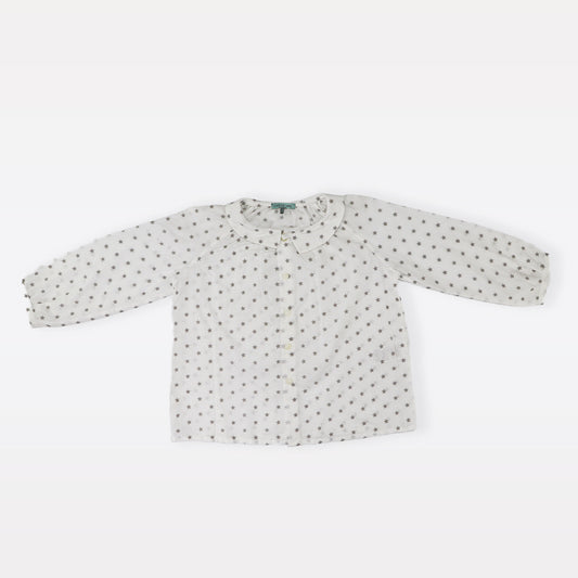 Nanos Baby Elegant Long Sleeve Cotton Blouse for Nine Months