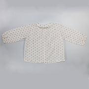 Nanos Baby White Embroidered Cotton Blouse for Toddler Girls