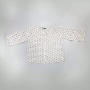 Nanos Baby White Embroidered Cotton Blouse for Toddler Girls