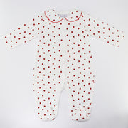 Rachel Riley Ivory and Red Ladybird Print Cotton Babygrow Onesie