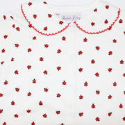 Rachel Riley Ivory and Red Ladybird Print Cotton Babygrow Onesie