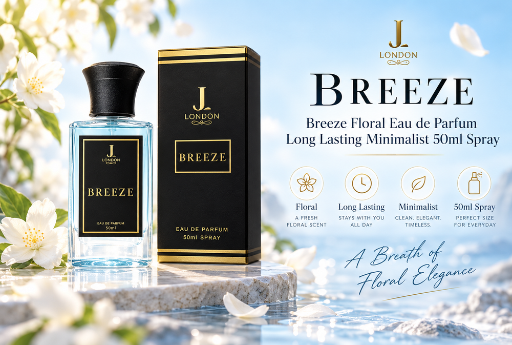 Breeze Floral Eau de Parfum Long Lasting Minimalist 50ml Spray
