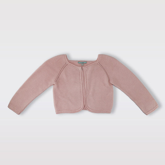 Nanos Baby Girls Pink Quilted Hooded Puffer Jacket