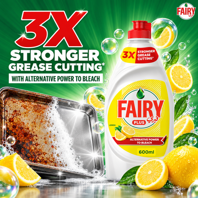 Fairy Plus Dishwashing Liquid Soap Lemon – 600ml
