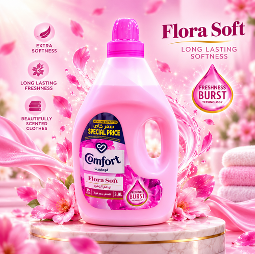 Comfort Fabric Softener Flora Soft Value Pack – 3.9L