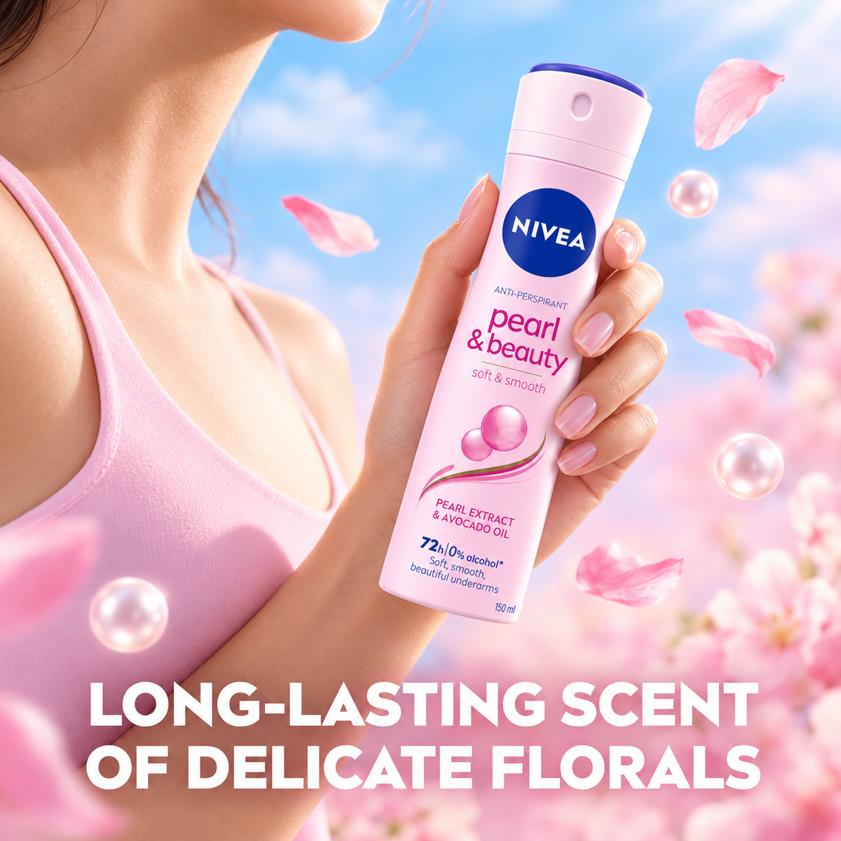 NIVEA Pearl & Beauty Female Deodorant Spray – 150ml