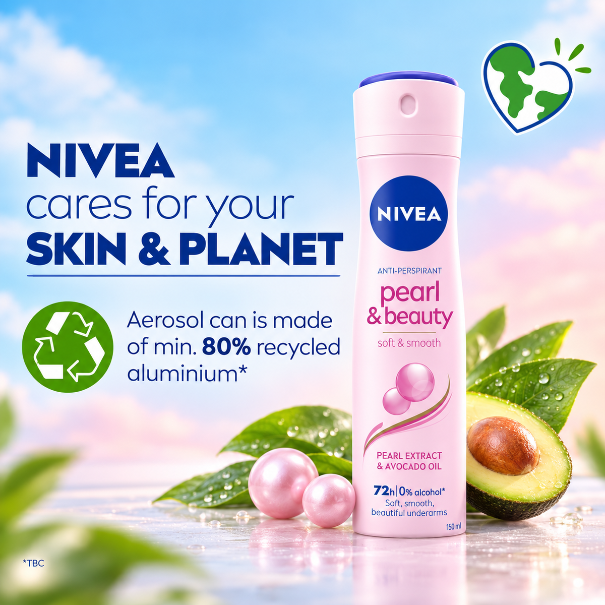 NIVEA Pearl & Beauty Female Deodorant Spray – 150ml