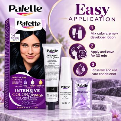 Palette Intensive Color Creme 1-1 Blue Black Hair Color