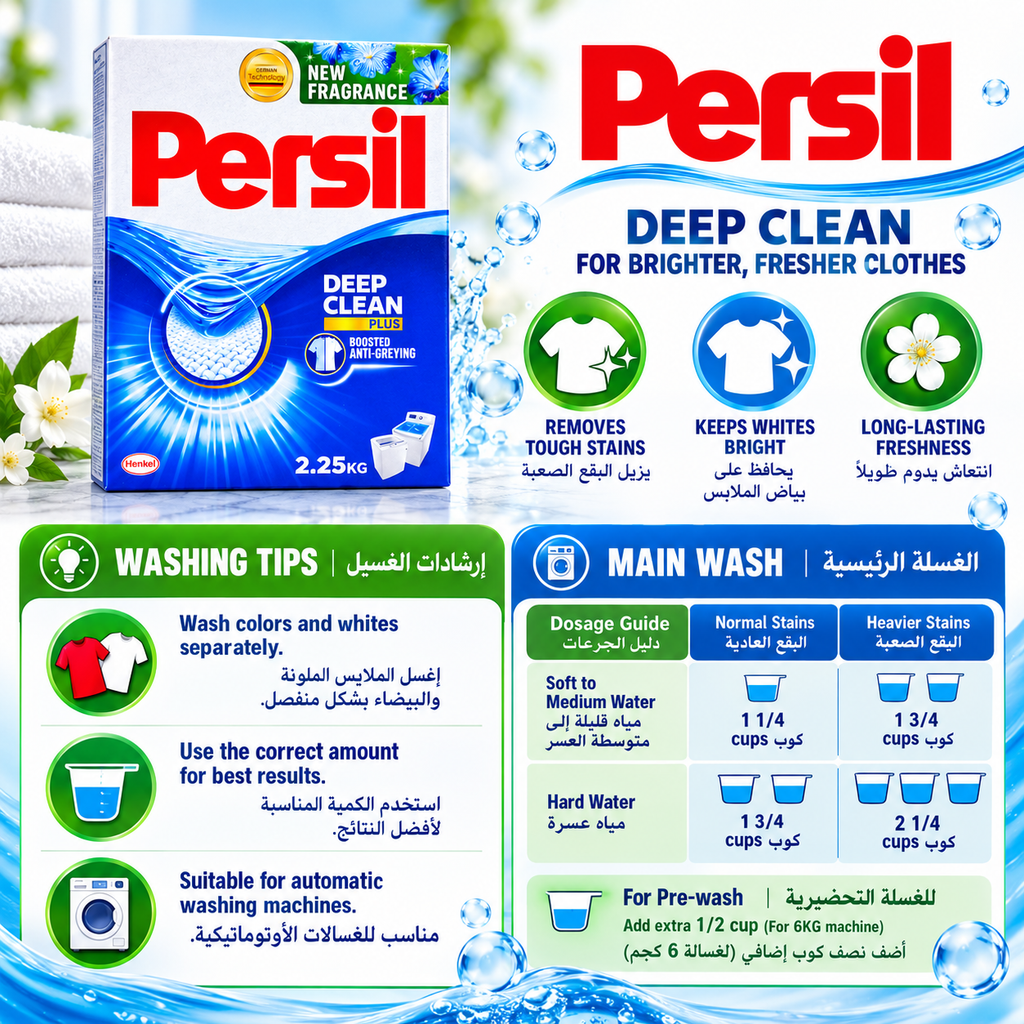 Persil Blue Laundry Detergent Powder – 2.25kg
