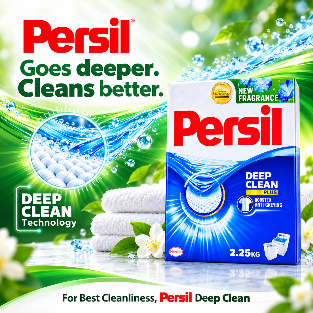 Persil Blue Laundry Detergent Powder – 2.25kg