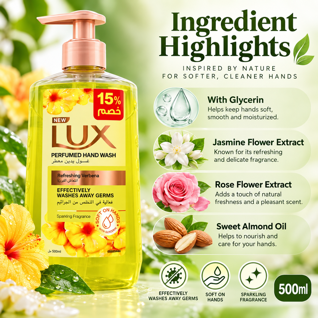Lux Refreshing Verbena Hand Wash – 500ml