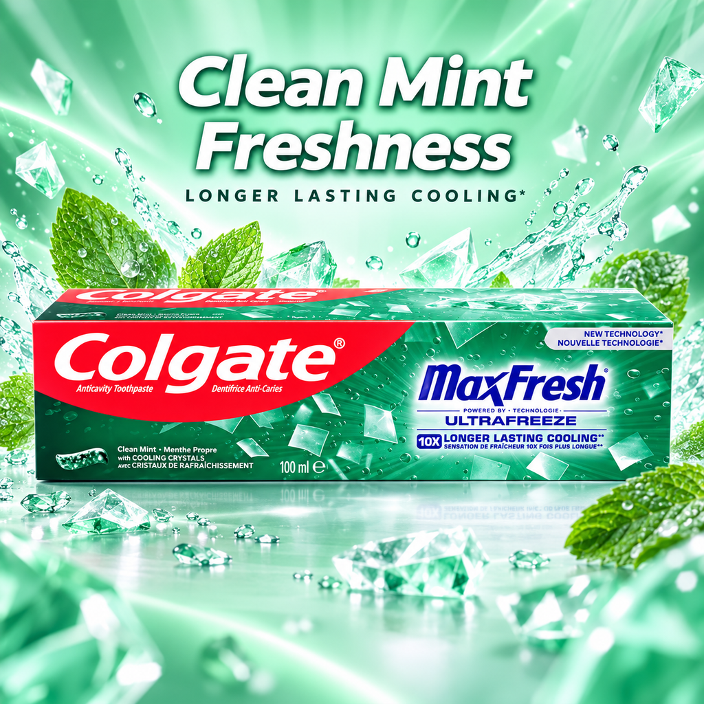 Colgate Max Fresh Clean Mint Toothpaste 100ml – Refreshing Mint Freshness x10pcs