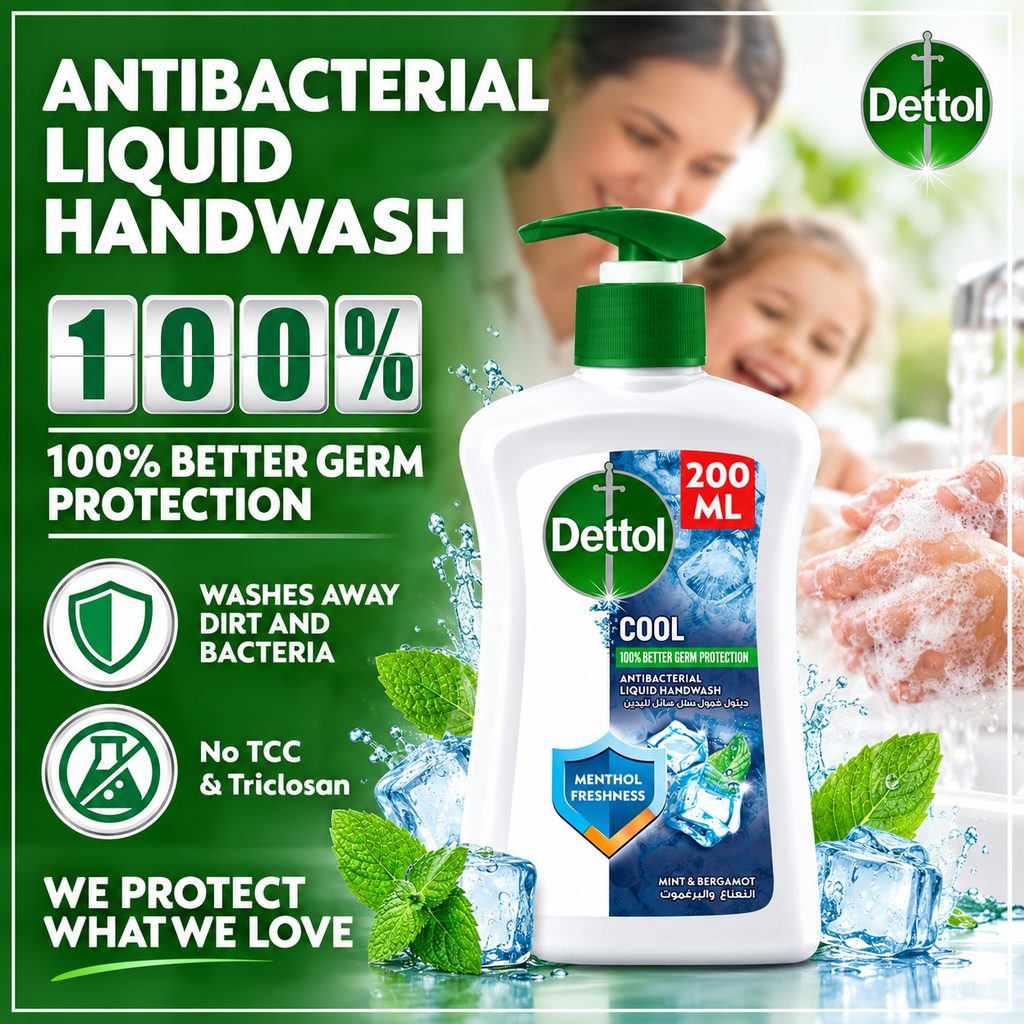 Dettol Cool Mint Hand Wash – 200ml x 3pcs