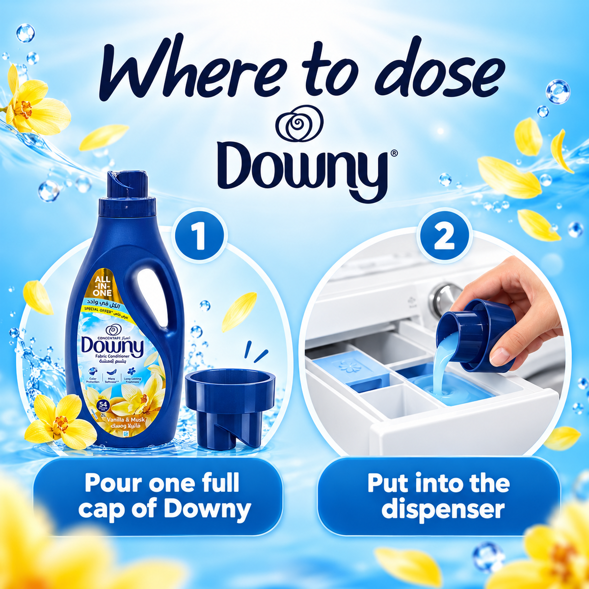 Downy Lavender & Musk Concentrated Fabric Conditioner – 2L