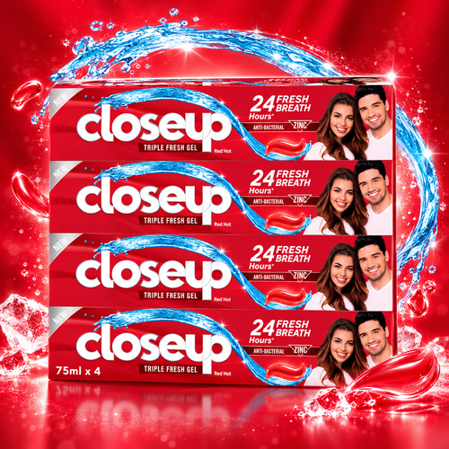 Closeup Red Toothpaste – Fresh Breath & Daily Cleaning 75ml 4 Pcs