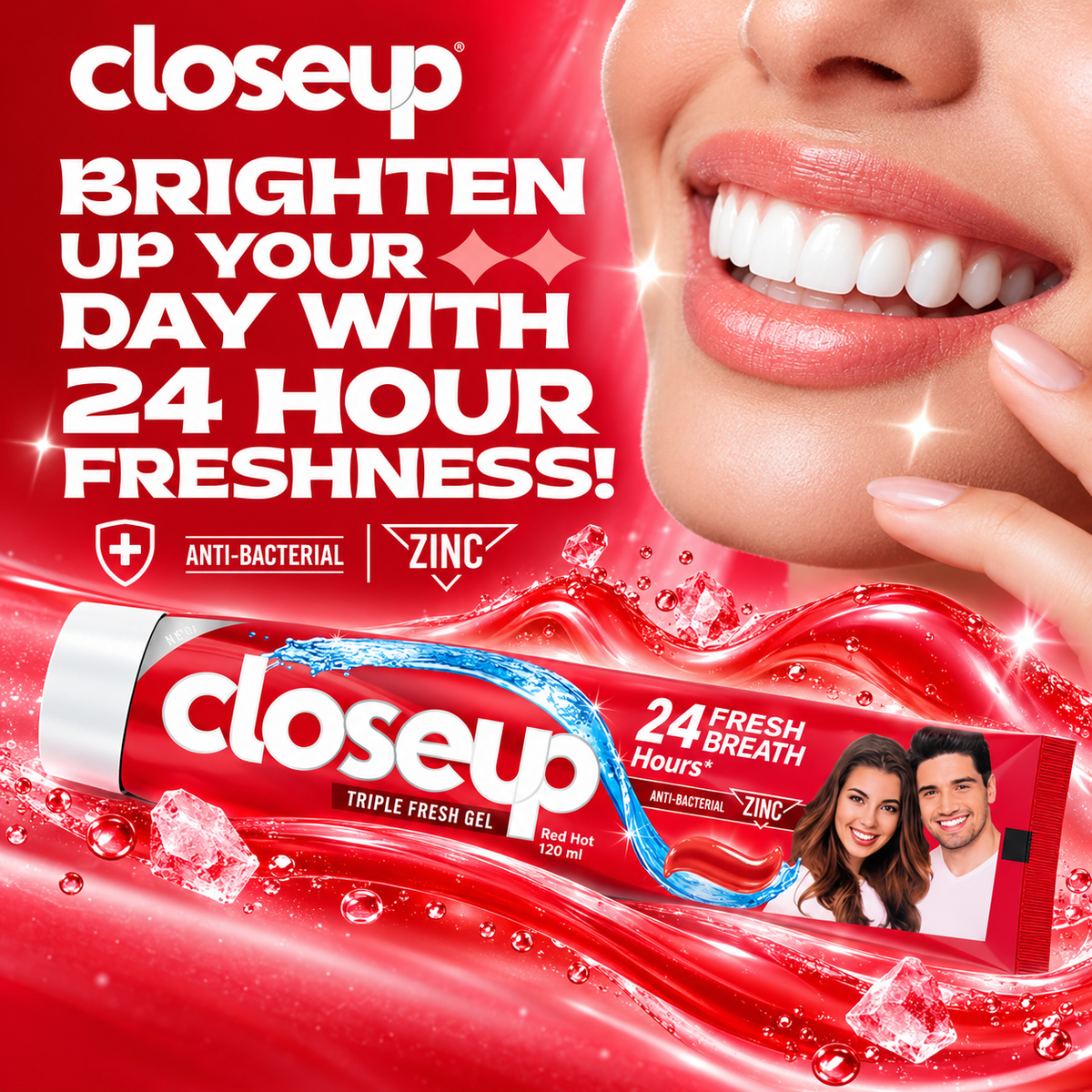Closeup Red Toothpaste – Fresh Breath & Daily Cleaning 75ml 4 Pcs