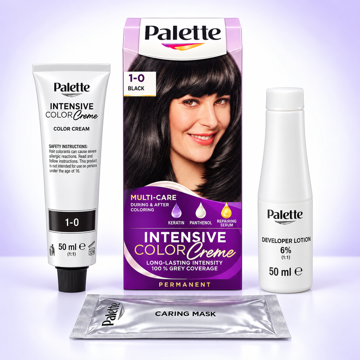 Palette Intensive Color Creme 1-0 Black Hair Color