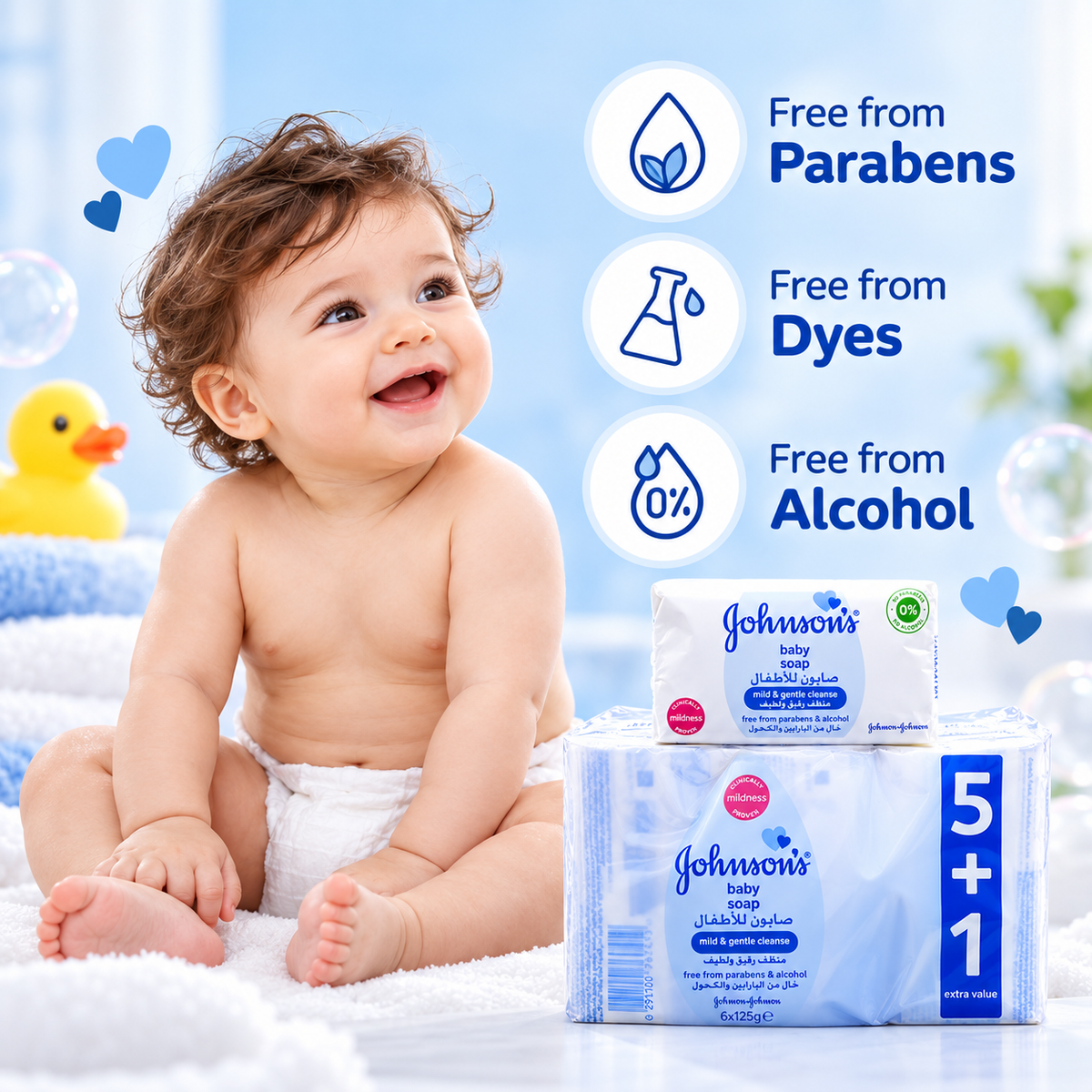 Johnson’s Baby Soap Regular White – 125g x 10 Pcs