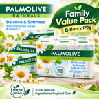 Palmolive Balanced & Mild Soap with Chamomile & Vitamin E – 170g