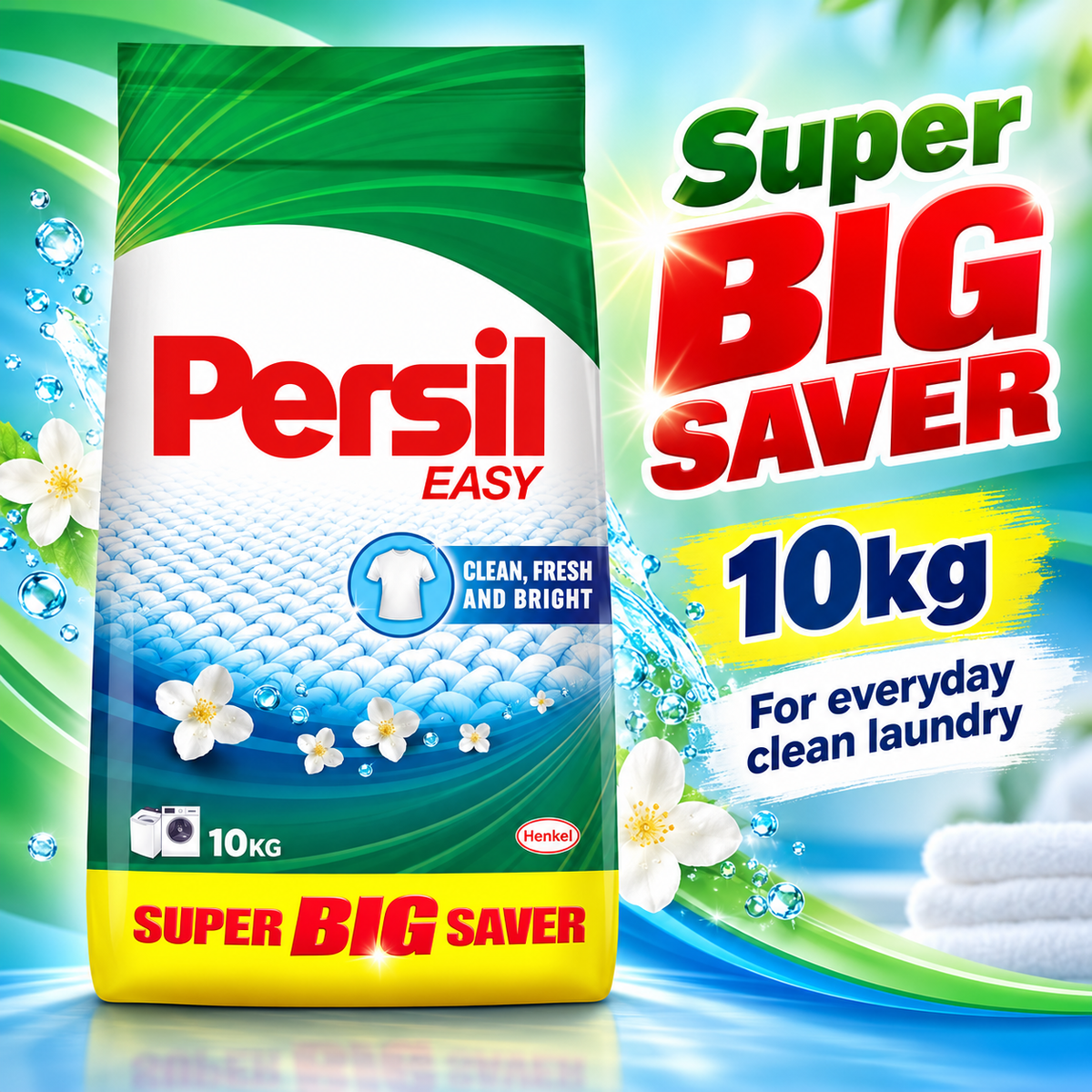 Persil Easy Powder Green Laundry Detergent – 10kg