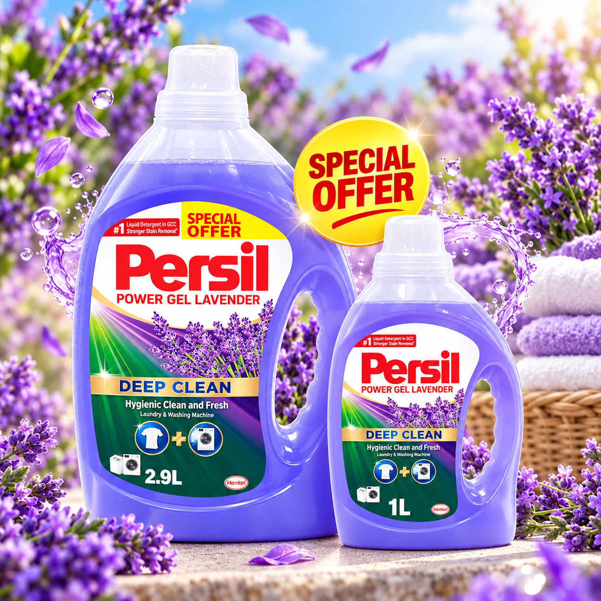Persil Power Gel Lavender 2.9L + 950ml – 3.85L Value Pack