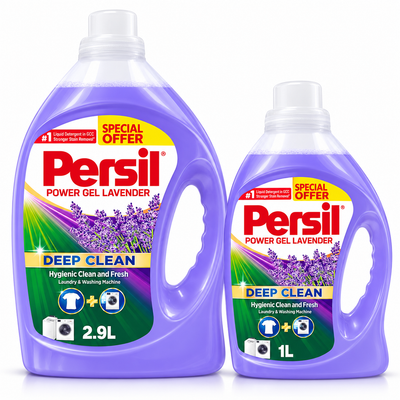 Persil Power Gel Lavender 2.9L + 950ml – 3.85L Value Pack