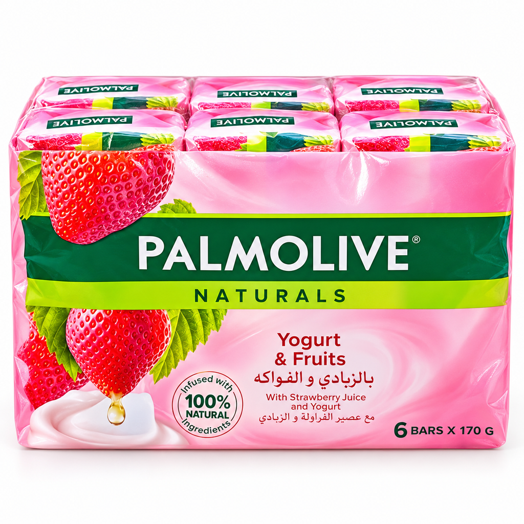 Palmolive Radiant Softness Soap Strawberry & Yogurt 170g 6 Pcs