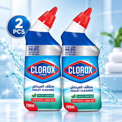 Clorox Toilet Cleaner Fresh Scent 709ml – Powerful Bathroom Cleaning 2Pcs