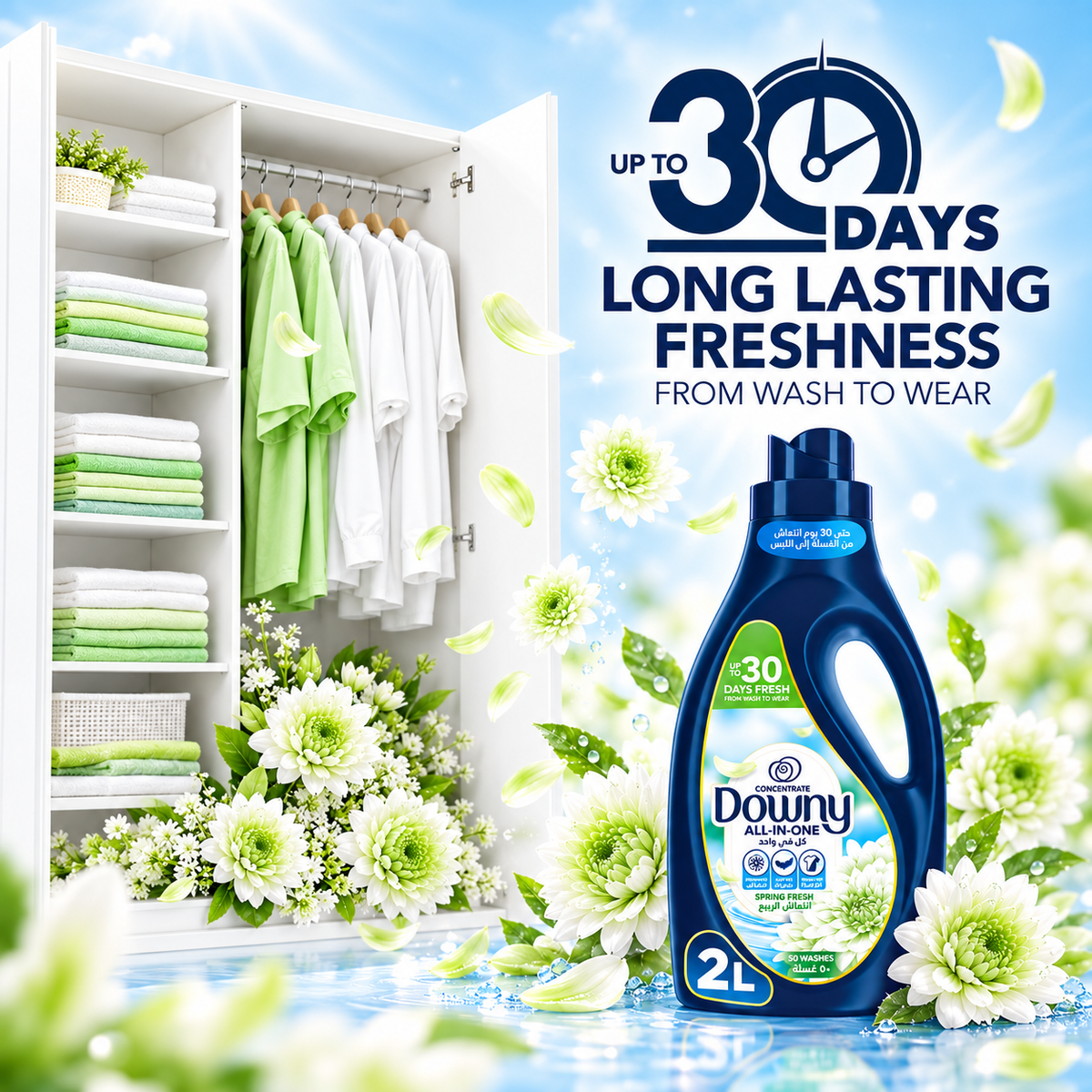 Downy Concentrate Spring Fresh Fabric Softener 2L