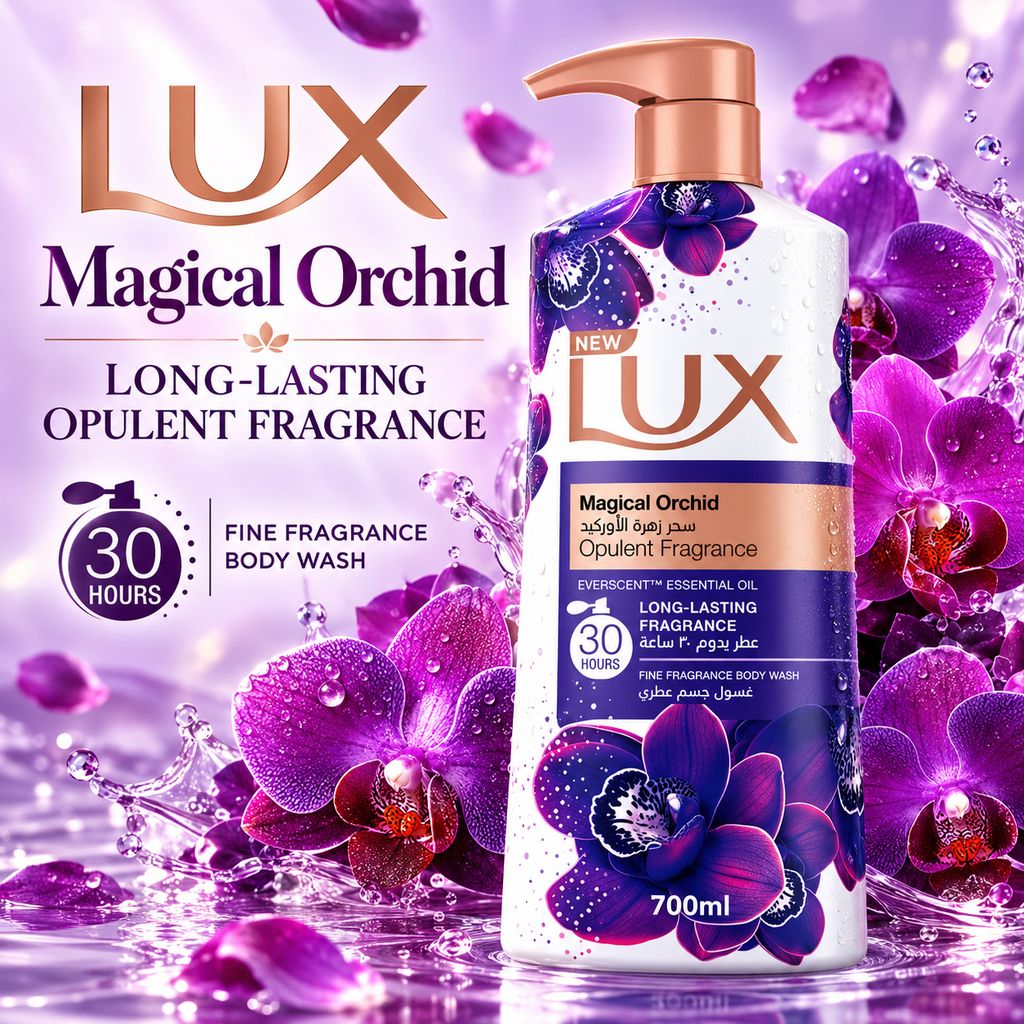 Lux Magical Orchid Body Wash 500ml – Luxurious Floral Freshness 3Pcs
