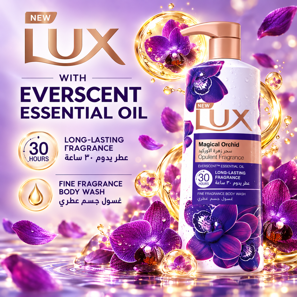 Lux Magical Orchid Body Wash 500ml – Luxurious Floral Freshness 3Pcs
