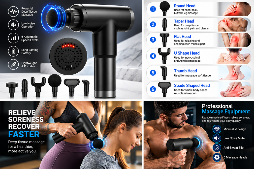 ⚡ Electric Massage Gun – Deep Tissue Muscle Recovery