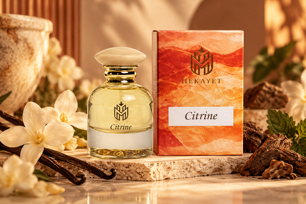 Hekayet Citrine Eau de Parfum 100ml – Long Lasting Fruity Vanilla Patchouli Unisex Perfume | Luxury Floral Fragrance for Men & Women