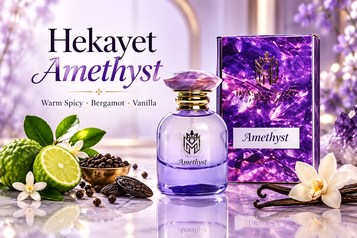 Hekayet Amethyst Eau de Parfum 100ml – Black Pepper, Tonka & Vanilla Unisex Perfume | Long Lasting Luxury Fragrance