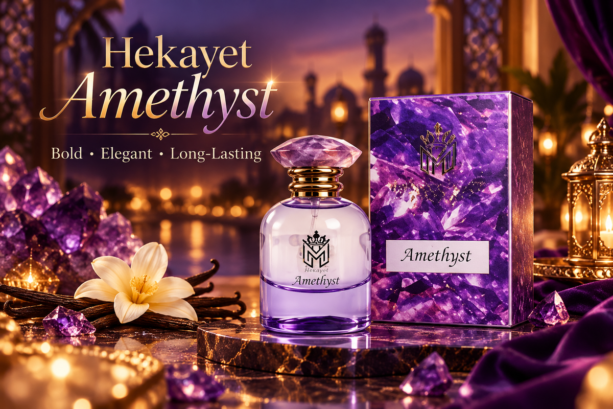Hekayet Amethyst Eau de Parfum 100ml – Black Pepper, Tonka & Vanilla Unisex Perfume | Long Lasting Luxury Fragrance