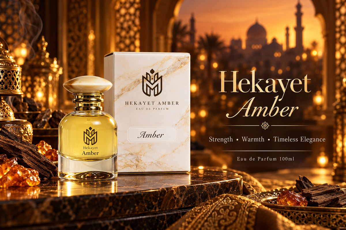 Hekayet Amber Eau de Parfum 100ml – Leather Citrus Woody Amber Unisex Perfume | Long Lasting Luxury Fragrance