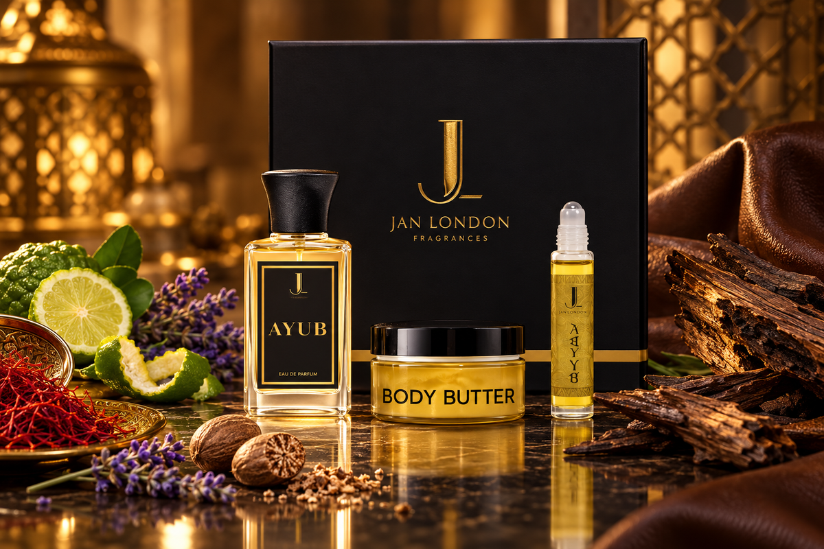 Luxury JAN LONDON Ayub Gift Set with Perfume and Body Butter