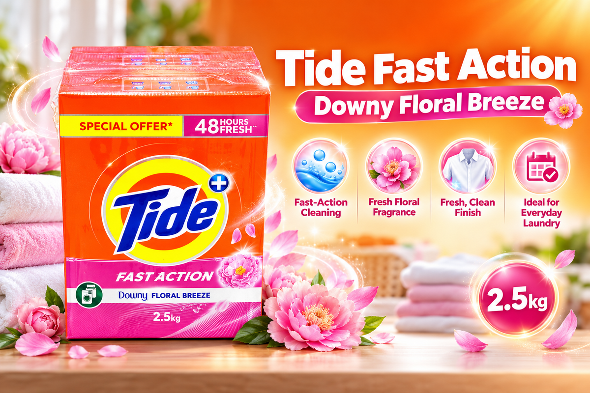 Tide Fast Action Downy Floral Breeze Detergent Powder – 2.5kg