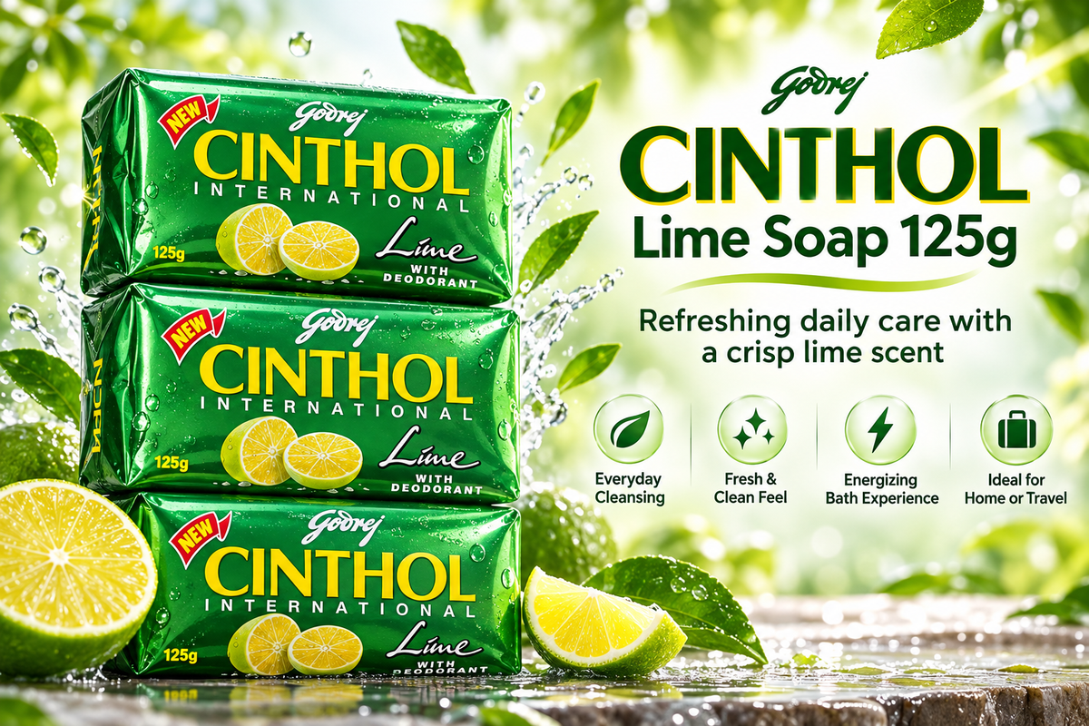 Cinthol Lime Fresh Bathing Soap – 125g x