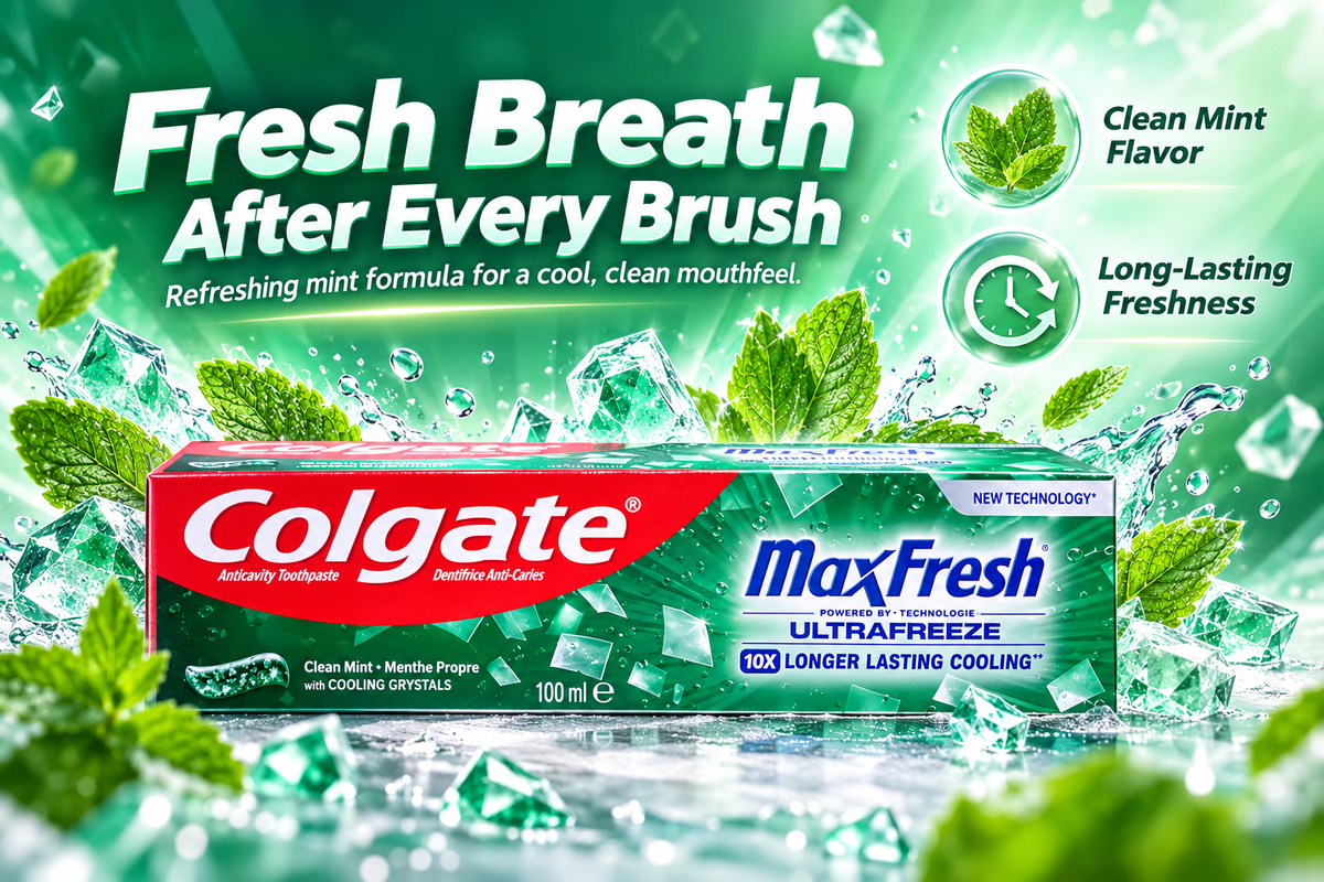 Colgate Max Fresh Clean Mint Toothpaste 100ml – Refreshing Mint Freshness x10pcs