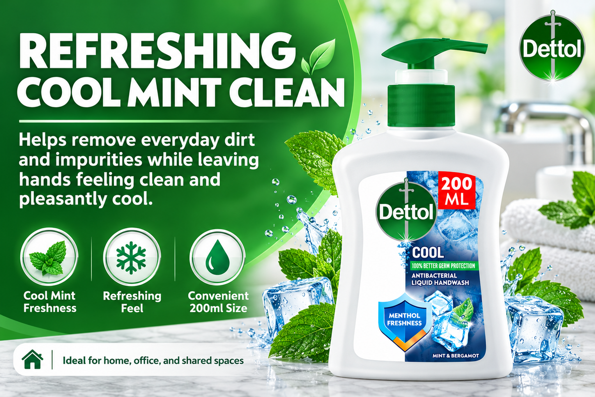 Dettol Cool Mint Hand Wash – 200ml x 3pcs