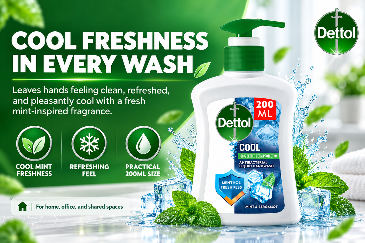 Dettol Cool Mint Hand Wash – 200ml x 3pcs
