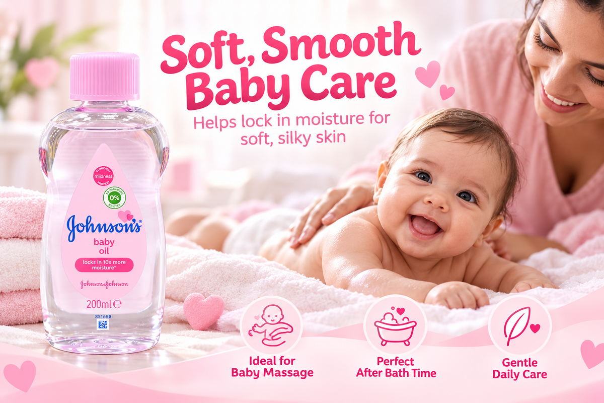 Johnson’s Baby Oil for Soft & Smooth Skin – 200ml