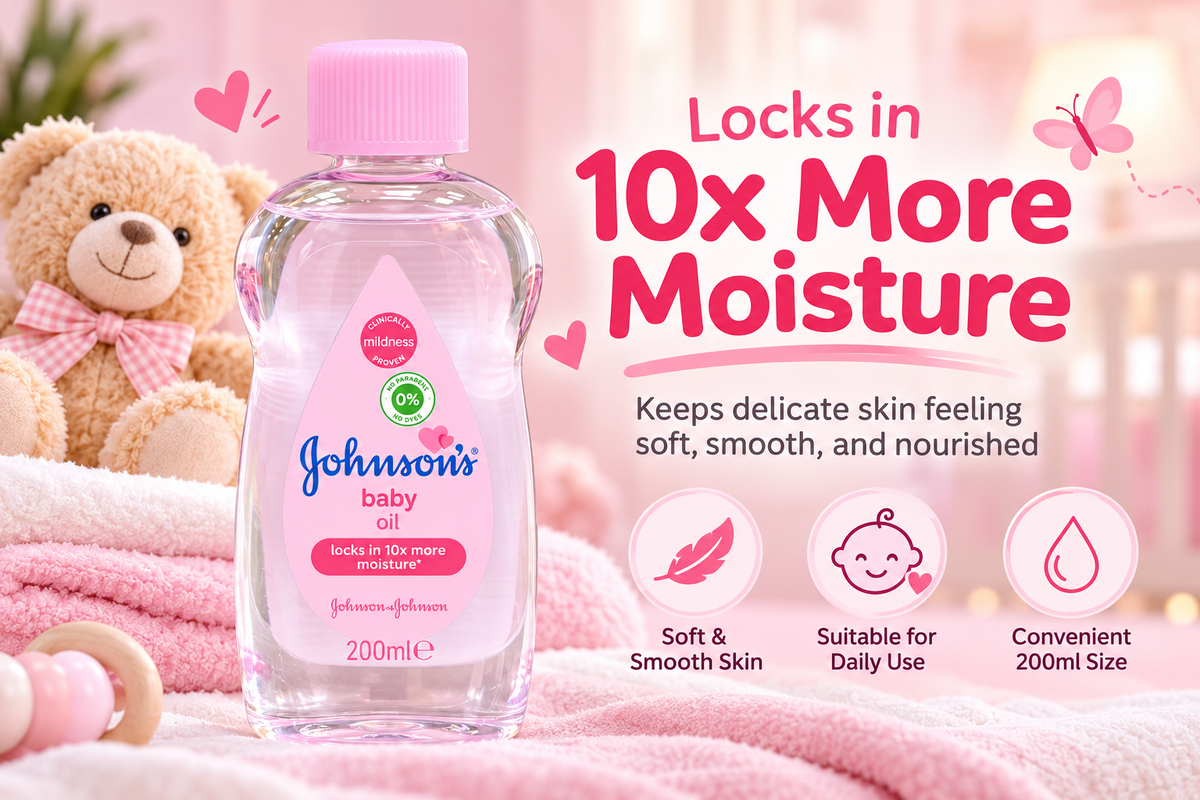 Johnson’s Baby Oil for Soft & Smooth Skin – 200ml