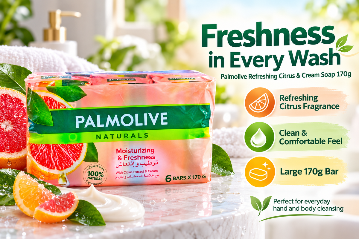 Palmolive Refreshing Citrus & Cream Soap – 170g 10Pcs