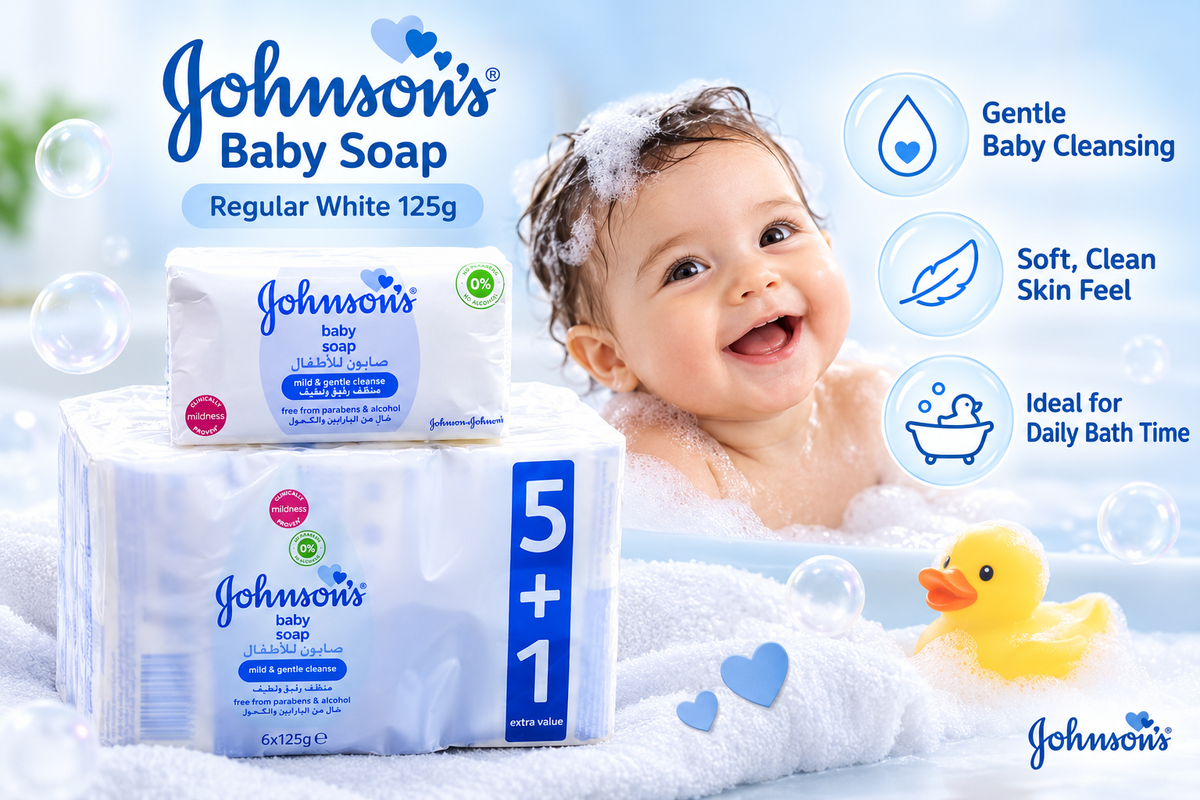 Johnson’s Baby Soap Regular White – 125g x 10 Pcs